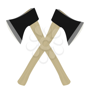 Royalty Free Clipart Image of Two Axes