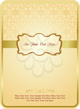 Royalty Free Clipart Image of a Wedding Card 