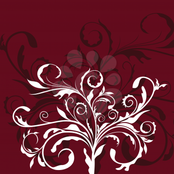 Royalty Free Clipart Image of a Floral Decoration 