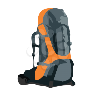 Royalty Free Clipart Image of a Tourism Backpack