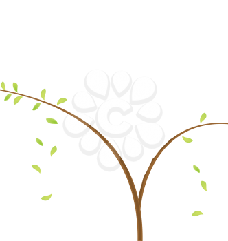 Royalty Free Clipart Image of Branches With Leaves