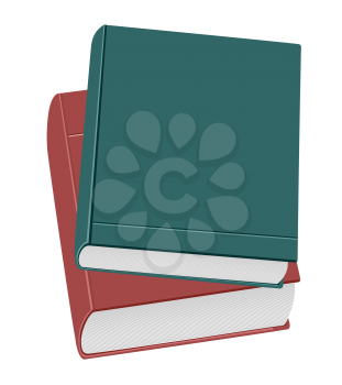 Royalty Free Clipart Image of Two Books