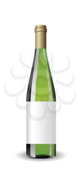 Royalty Free Clipart Image of a Bottle of Wine 