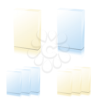 Royalty Free Clipart Image of Sample Boxes