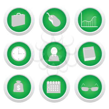 Royalty Free Clipart Image of Business Icons 