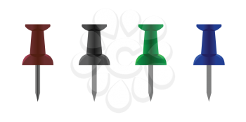 Royalty Free Clipart Image of Pushpins 