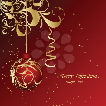Royalty Free Clipart Image of an Elegant Christmas Background
