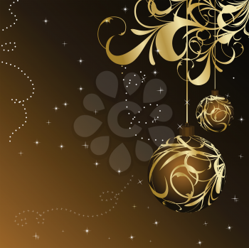 Royalty Free Clipart Image of a Decorative Christmas Frame
