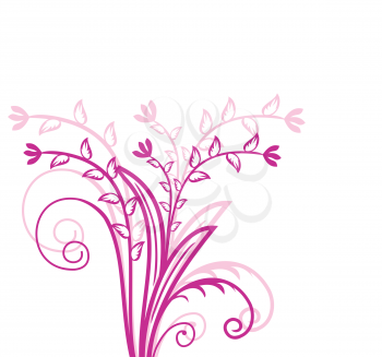 Royalty Free Clipart Image of an Abstract Floral Design