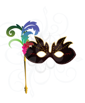 Royalty Free Clipart Image of Carnival Masks 