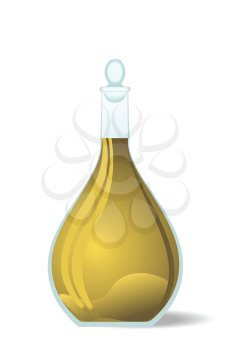 Royalty Free Clipart Image of a White Wine Decanter 
