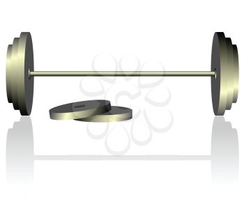 Royalty Free Clipart Image of a Dumbbell 