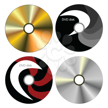 Royalty Free Clipart Image of a Set of DVD Discs