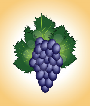 Royalty Free Clipart Image of Grapes 