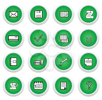Royalty Free Clipart Image of a Set of Business Icons