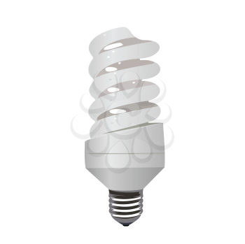 Royalty Free Clipart Image of an Eco Friendly Light Bulb