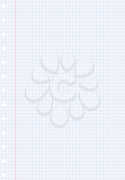 Royalty Free Clipart Image of Notebook Paper