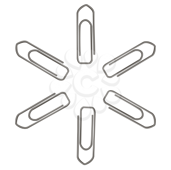 Royalty Free Clipart Image of Paperclips
