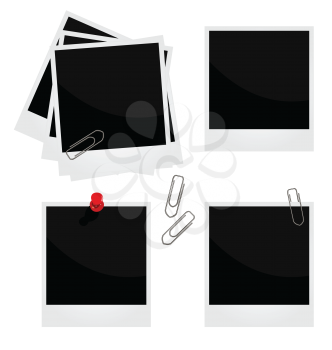 Royalty Free Clipart Image of a Set of Polaroids 