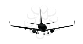 Royalty Free Clipart Image of an Airplane Silhouette