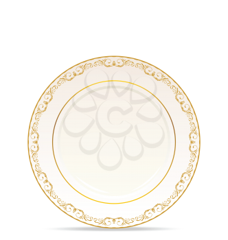 Royalty Free Clipart Image of an Ornate Plate