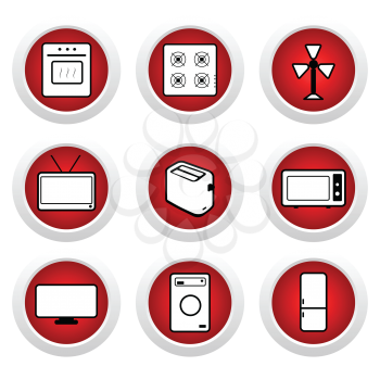 Royalty Free Clipart Image of Appliance Icons