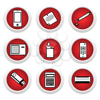 Royalty Free Clipart Image of a Set of Home Icons