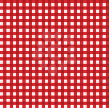 Royalty Free Clipart Image of a Red Tablecloth 