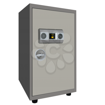 Royalty Free Clipart Image of a Safe
