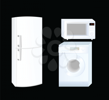 Royalty Free Clipart Image of Home Appliances