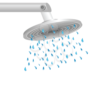 Royalty Free Clipart Image of a Shower