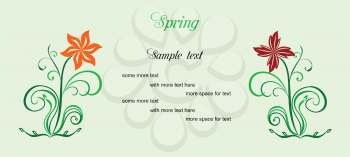 Royalty Free Clipart Image of a Spring Template