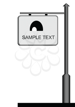 Royalty Free Clipart Image of a Street Sign