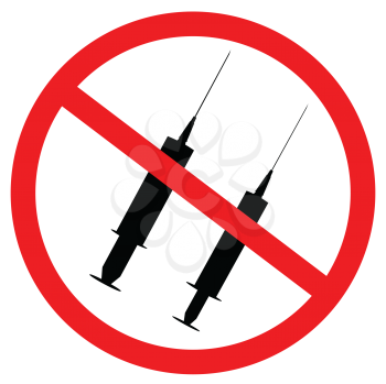 Royalty Free Clipart Image of a Stop Drugs Sign