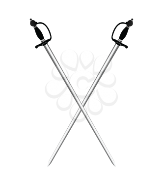 Royalty Free Clipart Image of Swords
