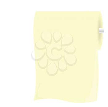 Royalty Free Clipart Image of a Roll of Toilet Paper