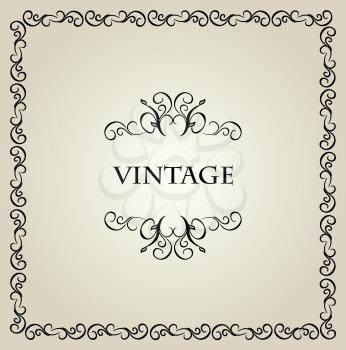 Royalty Free Clipart Image of a Vintage Template 