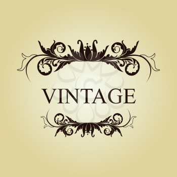Royalty Free Clipart Image of a Vintage Design 