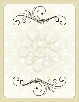 Royalty Free Clipart Image of a Vintage Card