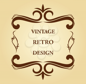 Royalty Free Clipart Image of a Vintage Design