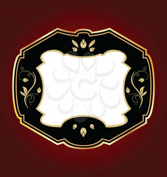 Royalty Free Clipart Image of a Decorative Emblem 