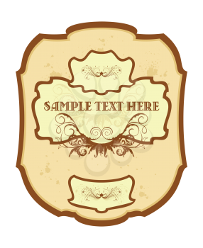 Royalty Free Clipart Image of a Vintage Label
