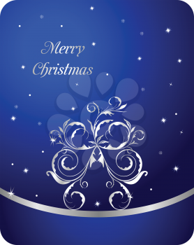 Royalty Free Clipart Image of a Decorative Christmas Background