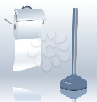 Illustration of toilet roll with realistic shadow - vector