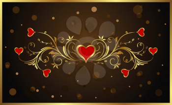 Illustration floral background for Valentine's day - vector