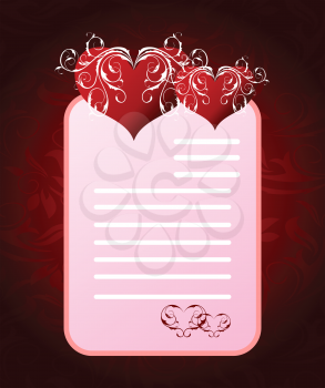 Illustration romantic letter for Valentine's day - vector