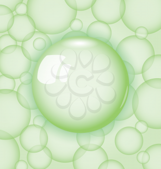 Illustration transparency ball with soap bubble - vector
