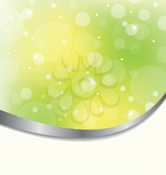 Illustration abstract eco background light green - vector