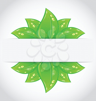 Illustration bio concept design eco friendly banner - vector