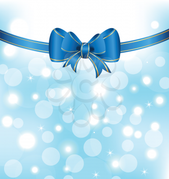 Illustration Christmas elegant packing with bow -  vector